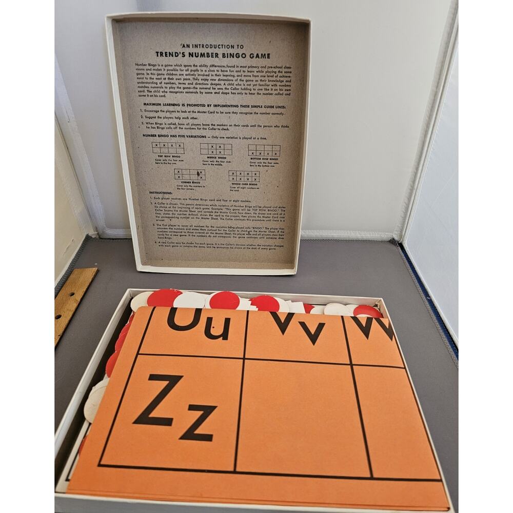 Vintage Number Bingo (Yellow Box) T-102 by Trend Enterprises - for 36 Players - Picture 4 of 5